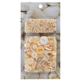 Blumenthal Lansing Favorite Findings Sewing Supplies Craft Buttons And Beads, 1.6 Oz, Gold, White And Clear