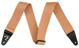 Fender SuperSoft Series Guitar Strap, Adjustable from 34 to 58, Leather Ends, Toffee