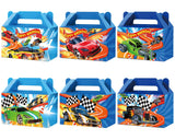 12Pcs Race Car Party Treat Boxes Hot Car Gift Box Birthday Supplies Wheels Wild Goodie Gift Boxes Race Cars Favor Box for Kid Bo