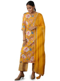 Libas Women'S Pure Cotton Kurta Set (36747O_Mustard