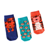 Thela Gaadi Tiger Print Kids Socks | LowCut Ankle Length Cotton Socks For Kids | Breathable, Odourless, Printed Kids Socks For