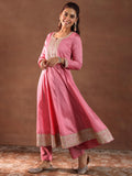 Libas Women'S Silk Blend Kurta Set (49509 Pink S