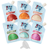 iDIY Ultra Fine Glitter (100g, 3.5 oz Pouch)w EasyPour Bag and FunnelRainbow Colors Extra Fine NonToxic, DIY Arts & Crafts,