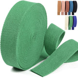 PECMER Cotton Webbing 1.5 Inch -Green 12 Yards 1 1/2 Webbing Straps for Webbing Bag Handles Belt Bag Strap/Tote Backpack Purse S
