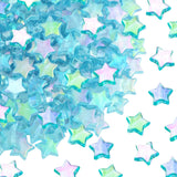 OIIKI 100 PCS Acrylic Star Shape Beads, Star Shape Charming Beads, Acrylic 11mm Beads for DIY Jewelry Craft Making Necklace Brac