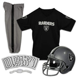Franklin Sports Las Vegas Raiders Kids Football Uniform Set - NFL Youth Football Costume for Boys & Girls - Set Includes Helmet,