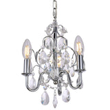 Elegant Lighting Living District Indoor Modern Home Decorative Bright Ceiling Kaede Collection Pendant D9.5 H12.2 Lt:3 Chrome Fi