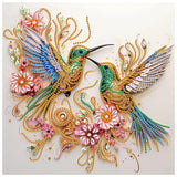 Sanjee 5D Special Shape Diamond Art Kits for Beginners, Hummingbirds Diamond Painting Kits for Adults, Crystal Rhinestones Diamo