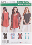 Simplicity 8052 Easy to Sew Womens Blouse Top Sewing Patterns, Sizes XXSXXL