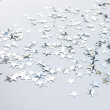 Confetti Star Metallic Foil Confetti Sprinkles for Wedding/Birthday/Festival Party Decorations 1.5OZ (Silver 10mm)