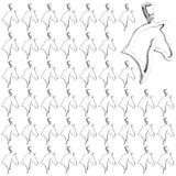 Framendino, 50 Pack Horse Head Metal Western Cowboy Charm for Jewelry Making DIY Craft Silver