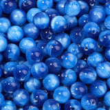 NITOPUPU 100pcs 8mm Blue Resin Tiger Eye Gemstone Beads Use for Jewelry Making Crafting and DIY Jewelry Craftwork