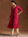 Libas Women'S Silk Ethnic A-Line Kurta (29230 Red