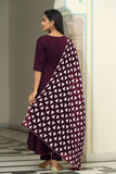 Gosriki Women'S Rayon Blend Anarkali Solid Kurta With Pant & Dupatta (Mita Wine-Gs_Xl_Wine_X-Large),Wine,,B0DFY1TG37