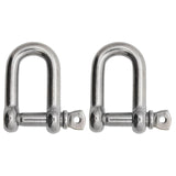 Extreme Max 3006.8239.2 BoatTector Stainless Steel D Shackle - 5/16, 2-Pack