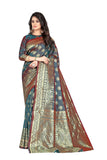 Sugathari Womens Banarasi Saree Pure Kanjivaram Silk Saree Soft New Ladies 2023 Design Wear Pattu Sarees Latest Cotton Party Sari Collections With Blouse Piece For Wedding Sadi (Pari S-2 Rama)