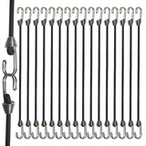 YELIER Mini Bungee Cords with Hooks (16, Black, 10). Versatile Outdoor Bungee Cord Set. 10inch, Totaling 16pcs Small Bungee Cord