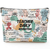 Sitsink Teacher Appreciation Gifts for Women - Cute Makeup Bag Ideal for Teacher Birthday Retirement, Stuff Appreciation Thank Y