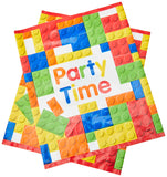 Building Blocks Birthday Loot Bags (Pack of 8) Vibrant & Reusable Perfect Party Favor Collection for Kids Celebrations