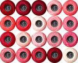 Soft 20 Colors Classic Crochet Thread 20 Pack,100% Cotton (Rose-816-819)