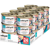 Solid Gold Nature's Harmony Wet Cat Food - Chicken & Mackerel Shreds - Canned Cat Food, 24 Pack