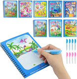 Drumstone ( ) Magic Water Drawing Book for Kids | Reusable Doodle Painting Board with Magic Pen | Quick Dry Water Coloring Acti
