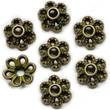 Heather's cf Flower Bead Caps Custom Fancy Charm Jewelry Making Spacer Kit Findings Bulk Vintage for Bracelets Earrings Necklace