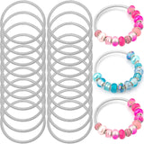 ZYEHXED 20 Pieces Snake Charm Bracelet, 4mm Expandable Charm Bangle Bracelets Silver Adjustable Friendship Snake Bracelet Chain