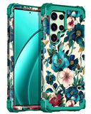 Hekodonk for Galaxy S23 Ultra Case,Three Layer Heavy Duty Shockproof Protection Hard Plastic+Soft Silicone Full Body Drop Protec