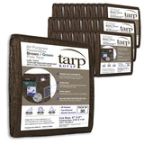 Kotap 6 x 8 Ft. All-Purpose Multi-Use Protection/Coverage 5-mil Poly Tarp, Reversible, Waterproof, Brown/Green, 30-Pack (TBG-060