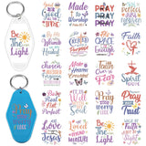 Berirexrion Mental Health UV DTF Stickers - 8 Sheets Inspirational Transfer Stickers forMotel Keychain Flower Butterfly Waterpro