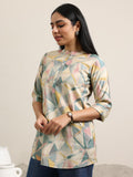 Libas Women'S Silk Blend Geometric Straight Kurti (29391O Multicolour S