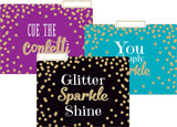 GOLD FOIL CONFETTI FILE FOLDERS