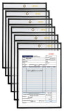 Better Office Products Shop Ticket Holders, 6 x 9 Inches, Both Sides Clear, Stitched Black Edge Trim, 20 Pack