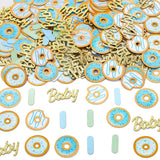 JOYMEMO 200 Pieces Donut Sprinkled With Love Confetti for Boy, Baby Shower Decorations, Baby Blue Donut Table Sprinkles Party Su