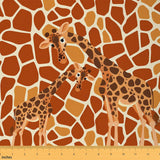 Erosebridal Giraffes Upholstery Fabric, Cute Wildlife Fabric by The Yard, Cartoon Safari Tropical Kids Indoor Outdoor Fabric, Lo