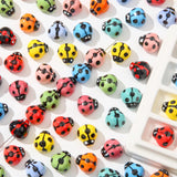 ANCADN 20pcs Ceramic Beads Ladybug Animals Bead Ceramic Animal Cute Beads for DIY Jewelry Making (qxpc)
