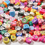BERMRO 200pcs Animal Spacer Beads - Rabbit & Dog Shaped Polymer Clay Beads for Jewelry Making Bracelets Bulk