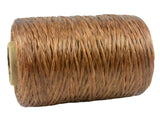 Kulay Artificial Deer Sinew Brown Waxed Flat Polyester Thread for Beading, Leather, Tie-dye Crafts and Sewing, Brown Sinue (5-Ply, 300 Yards or 900 Feet)