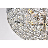 Elegant Lighting Living District Indoor Modern Home Decor Bright Taye Collection Flushmount D13.5 H6.3 Lt:3 Chrome Finish