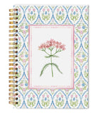 Welshower Pastel Pink Blue Floral Spiral Notebook Journal, Aesthetic Wildflower Notebook, Nature Flower Botanical Journal, Cute