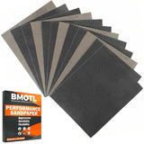 BMOTL 100 Grit Sandpaper Sheets 9x11:12 Pcs Wet Dry Silicon Carbide Very Coarse Sand Paper for Wood Furniture Finishing Automoti
