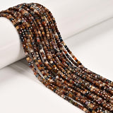 JM Design 2mm Natural Pietersite Faceted Cube Beads 15.5 Strand for Jewelry Making Craft