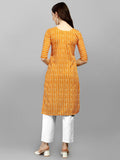 Wedani Women Crepe Printed Kurti (Krt482) (X-Large Yellow),Yellow,XL,Crepe,Straight,Kurti, kurta