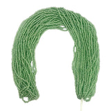 Czech 11/0 Glass Seed Beads, Silver Lined - 12 String Hanks, Multi Colors (Light Mint)
