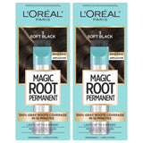 Loreal Paris Magic Root Permanent Hair Color 10 Minute Hair Dye Kit To Rescue Roots With 100% Gray Hair Coverage 3 Soft Black 2 Pack (Packaging May Vary) -Like New