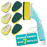 Dish Wand with Soap Dispenser, 7 Sponge Refills, NonScratch Head