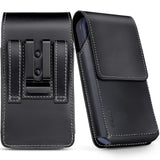 ykooe Genuine Leather Phone Holster Compatible with iPhone 16/15/14/13/12 Pro Max & Plus,17 Air Models, Galaxy S24/S23/S21 FE -B