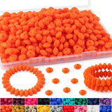 HHCFAST 270Pcs Lentil Silicone Beads for Pens, 12mm Silicone Spacer Beads for Keychain Making(Orange)