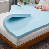 LINENSPA Memory Foam Mattress Topper - 3 Inch Gel Infused Memory Foam - Plush Feel - Cooling and Pressure Relieving - CertiPUR C